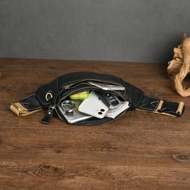 Новая мужская сумка из натуральной кожи, многофункциональная мужская плотно прилегающая нагрудная сумка, женская поясная сумка из воловьей кожи, сумка через плечо из мягкой кожи на одно плечо