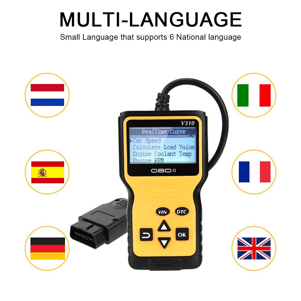 OBD2 Scanner V310 Code Reader Auto Accessories Read/Clear Fault Scan Tool ELM 327 Car Auto Diagnostic Tool