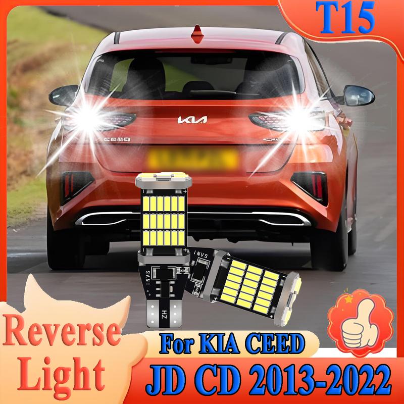 2PCS T15 W16W Car LED Reverse Light 6000K White CSP Chips For KIA CEED JD CD 2013-2016 2017 2018 2019 2020 2021 2022 Car Light