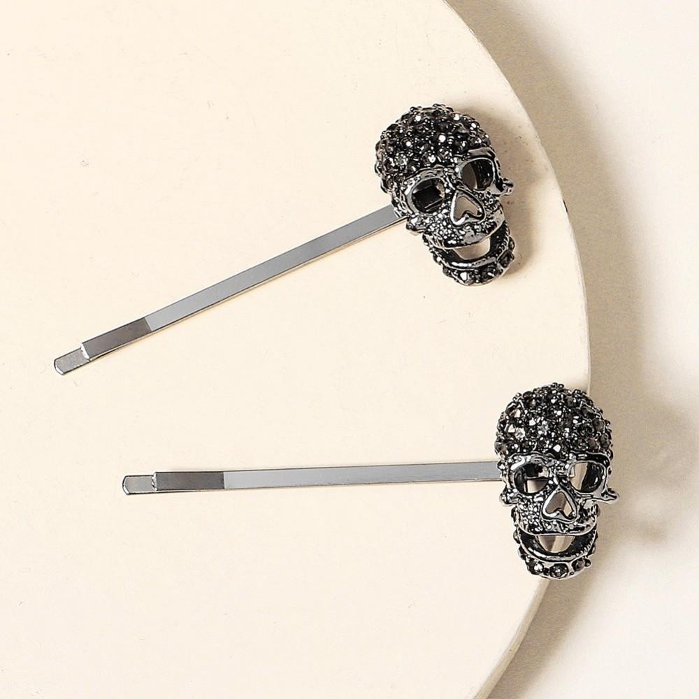 Black Spider Hair Clips Hair Pins Halloween Hair Clips Creative Rhinestone Barrettes Girls