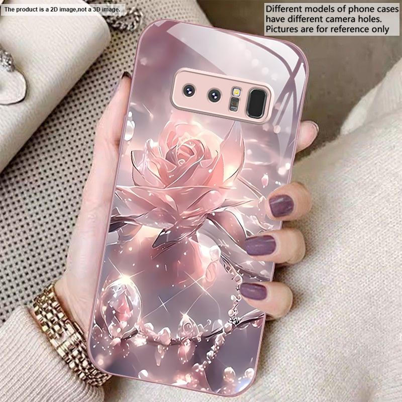 Розы цвета ледяного кристалла Для Samsung A01 02 03 Core 04 05 06 10 12 13 14 5G 15 16 M02 12 Note 8 9 10 20 стекло Ультра чехол для телефона