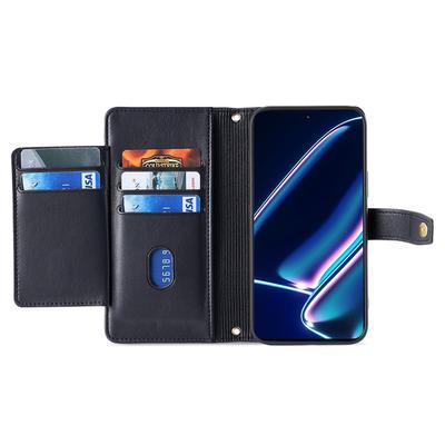 Чехол-книжка на молнии для телефона Realme 11 Pro+ 5G/11 Pro 5G, кожаный чехол с ремешками, несколько слотов для карт