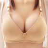 Нижнее белье Большого размера Тонкий Без косточек Женский Верхняя поддержка Мамин бюстгальтер Собирающий Сексуальный Закрывающий грудь Удобный Дышащий Бюстгальтер