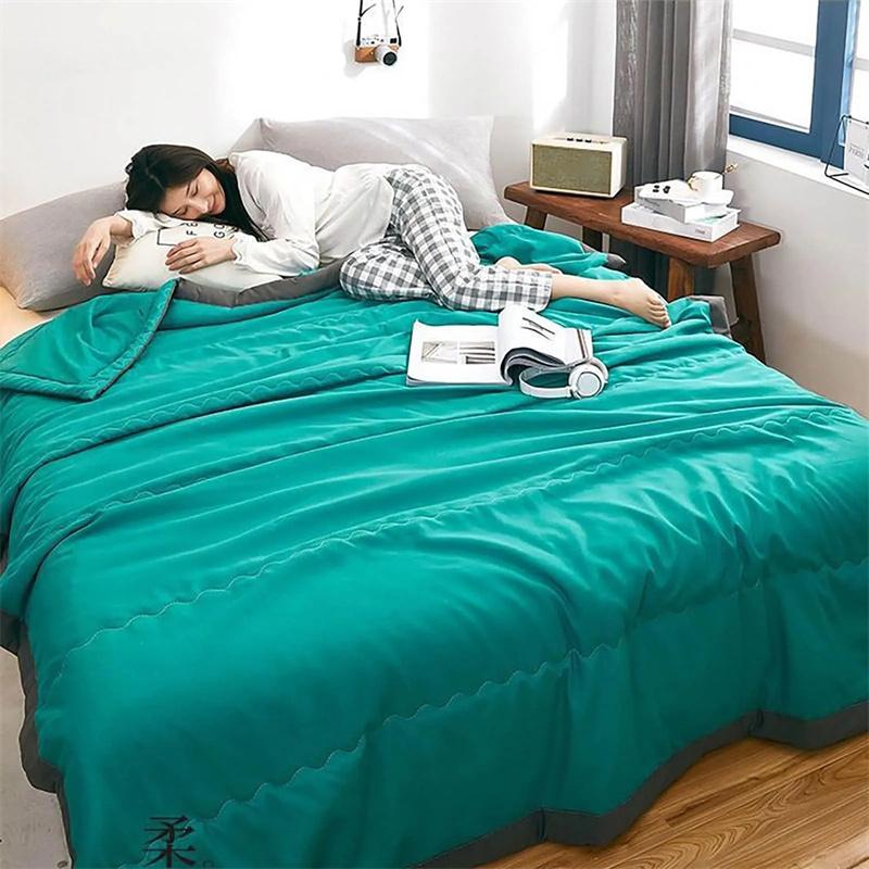 Новый летний плед для кровати Легкий тонкий плед для жаркой погоды Летнее одеяло с кондиционером