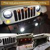 YMT Pre-Runner LED Grille Light Bar Kit for 2007-2018 Jeep Wrangler JK 2-Door/Unlimited 4-Door (JK), Plug & Play Waterproof