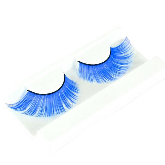 1 пара 3D цветных ресниц Мягкие пушистые ресницы из искусственного волокна 9 мм Наращивание ресниц с насыщенными цветами Хэллоуин Рождество Косплей Макияж Поддельный