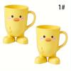 Fun and cute cartoon toothbrush cup - durable plastic, perfect for bathroom finishing