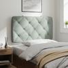 Headboard Cushion Light Grey 90 cm Velvet