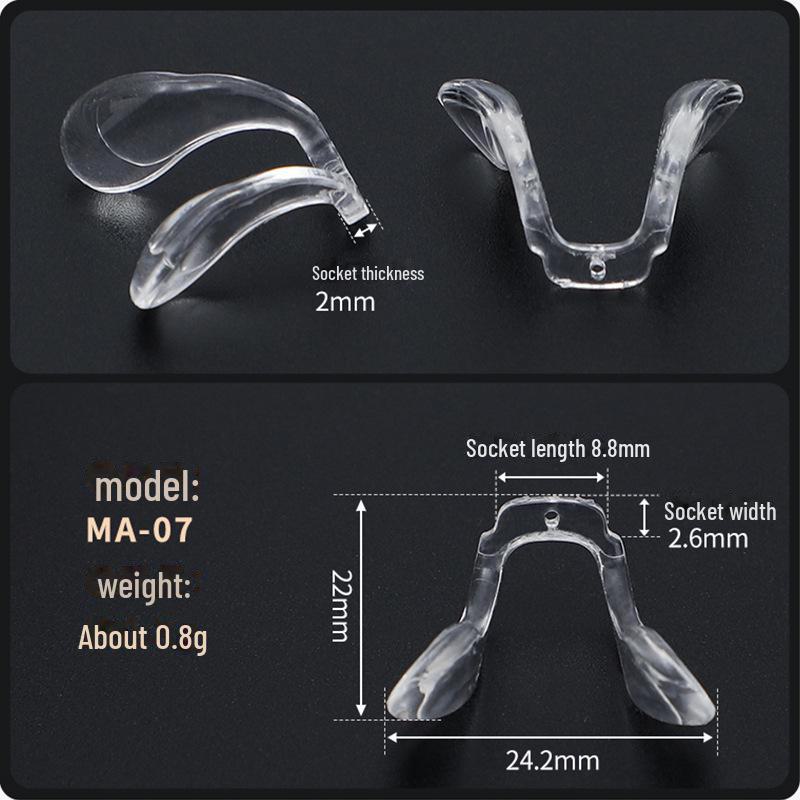 Силиконовые носоупоры Saddle с металлическим сердечником для очков