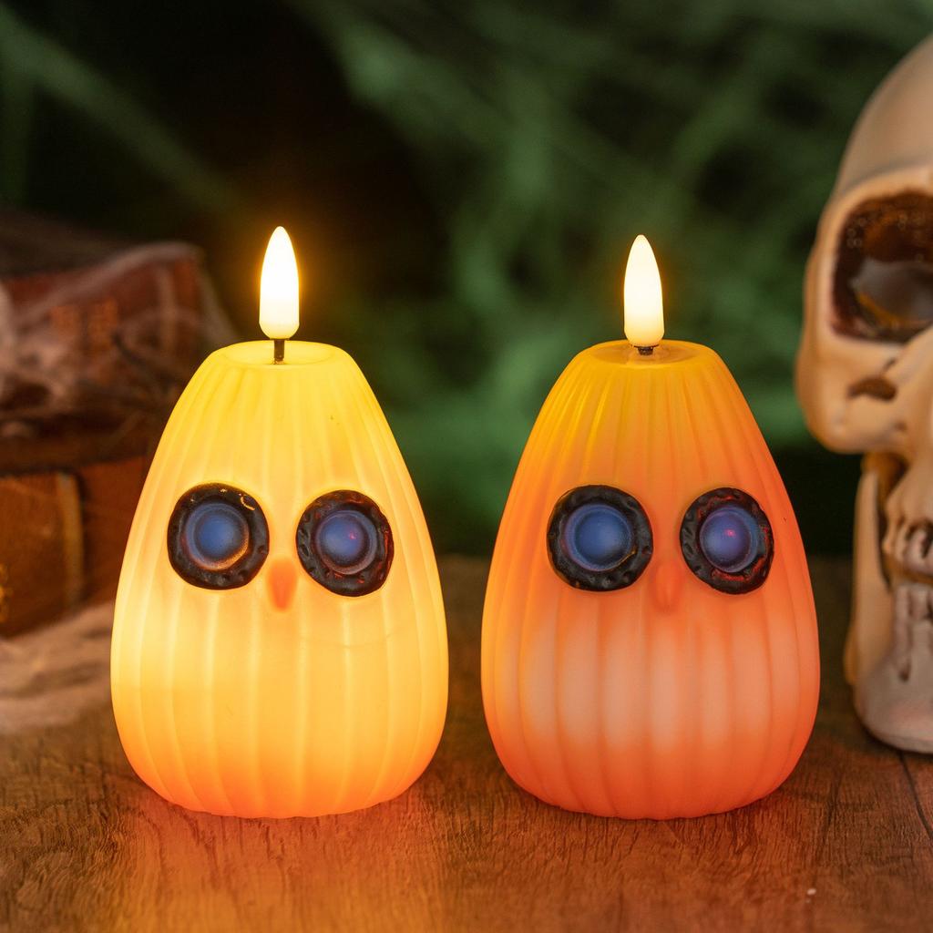 Whimsical Owl Candle Halloween Decor Glow-in-the-Dark Night Light