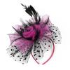 Mesh Flower Wedding Alice Headband Clip Tea Party Headband Feathers Hair Clip Fascinator Hat