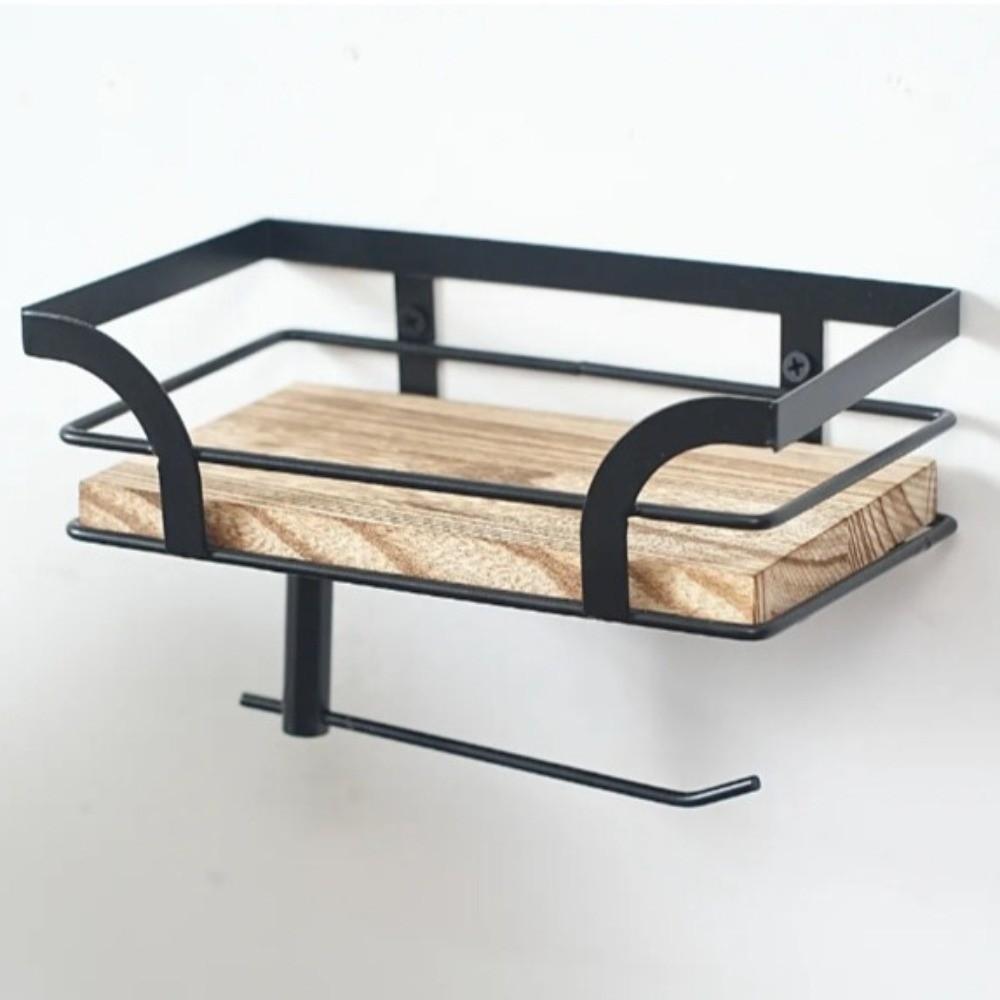 Wall Mounted Paper Rack Space Saving Toilet Roll Holder Storage Tools Storage Shelf Hotel