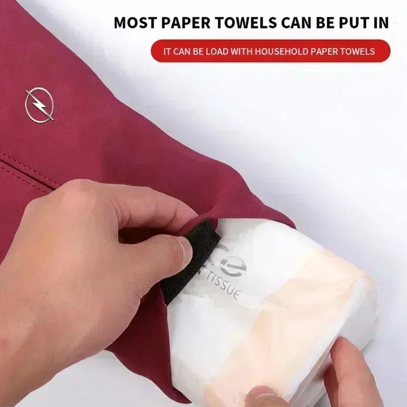 Car Tissue Storage Bag Auto Seat Armrest Paper Towel Box For Opel insignia Astra H G J Antara vectra Vivaro corsa c d zafira b HV8