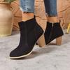 Модные ботильоны на блочном каблуке Осень/Зима 2025 Женские ботильоны на высоком каблуке Женские одинарные ботинки