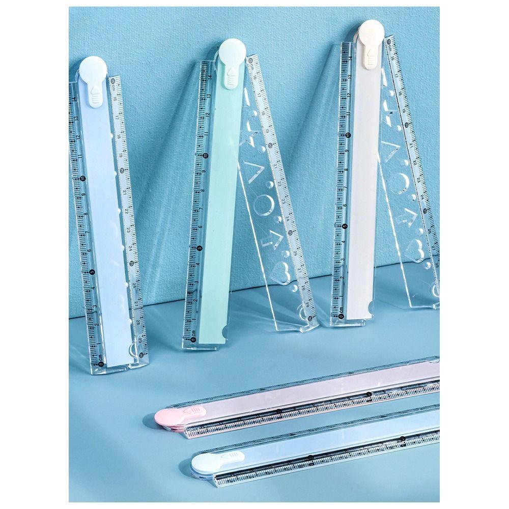 Clear Scale Straight Ruler 30CM Measuring Ruler Durable Foldable Ruler School Office