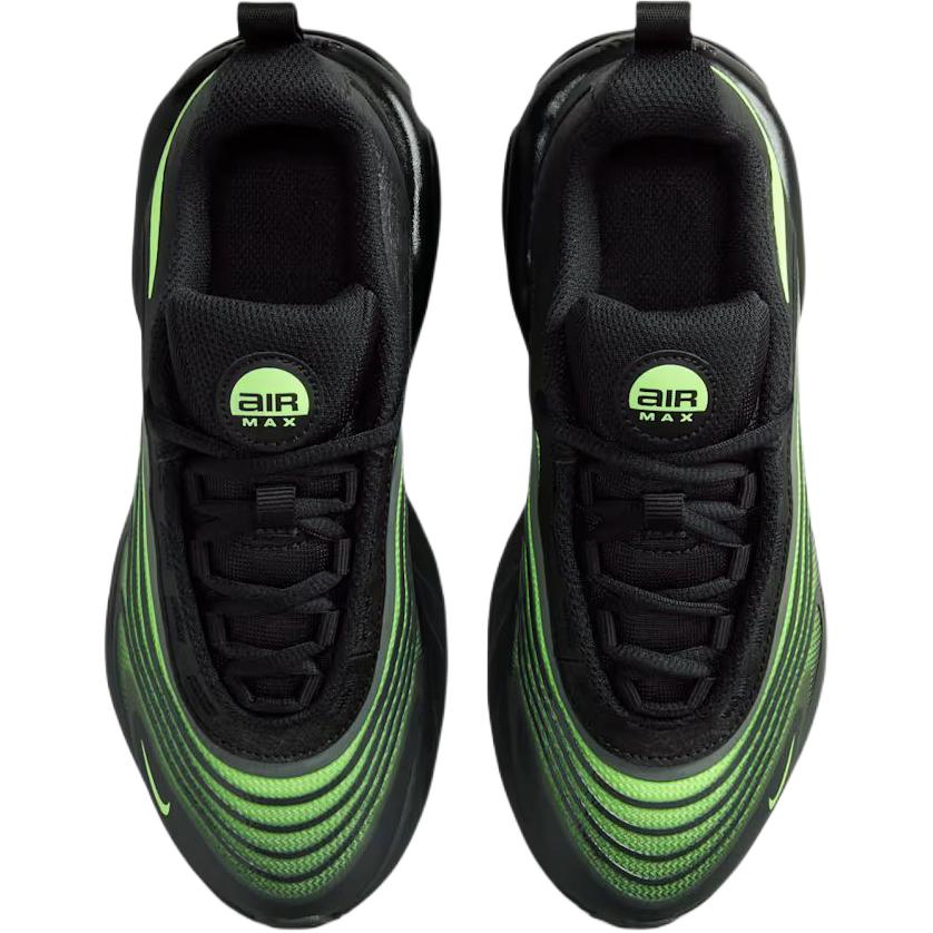 Nike Air Max Огнеупорные, дышащие и нескользящие низкие детские lifestyle кроссовки Черные с неоново-зеленым Детские IF2622-007
