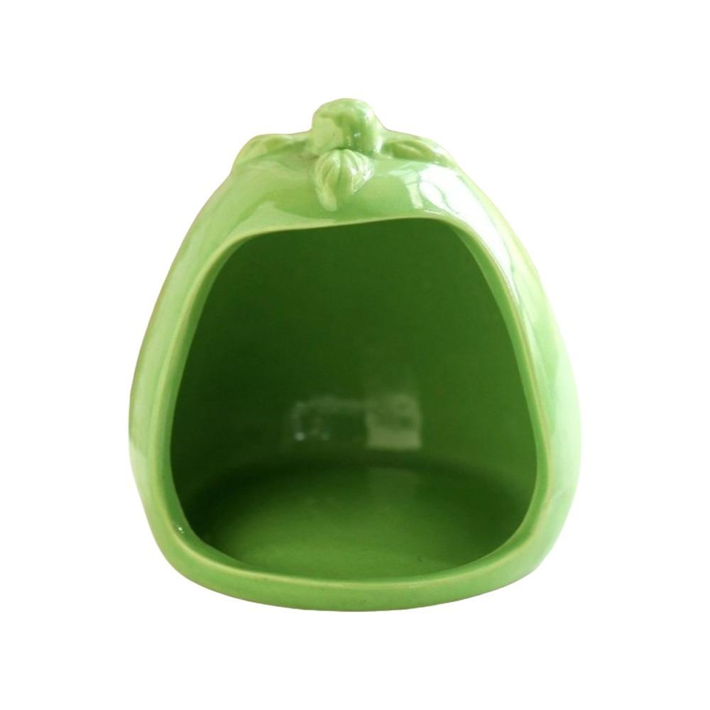 Mushroom Shaped Ceramic Hamster Hideout Chew-Proof Pet Sleeping Nest for Turtle Hedgehog