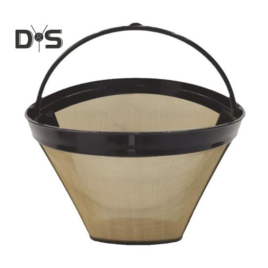 Фильтр для кофе из нержавеющей стали для кофеварки, многоразовый чайник для заваривания чая со встроенной ручкой, мелкоячеистое сито для кофе без бисфенола А, корзина для фильтра для кофеварки