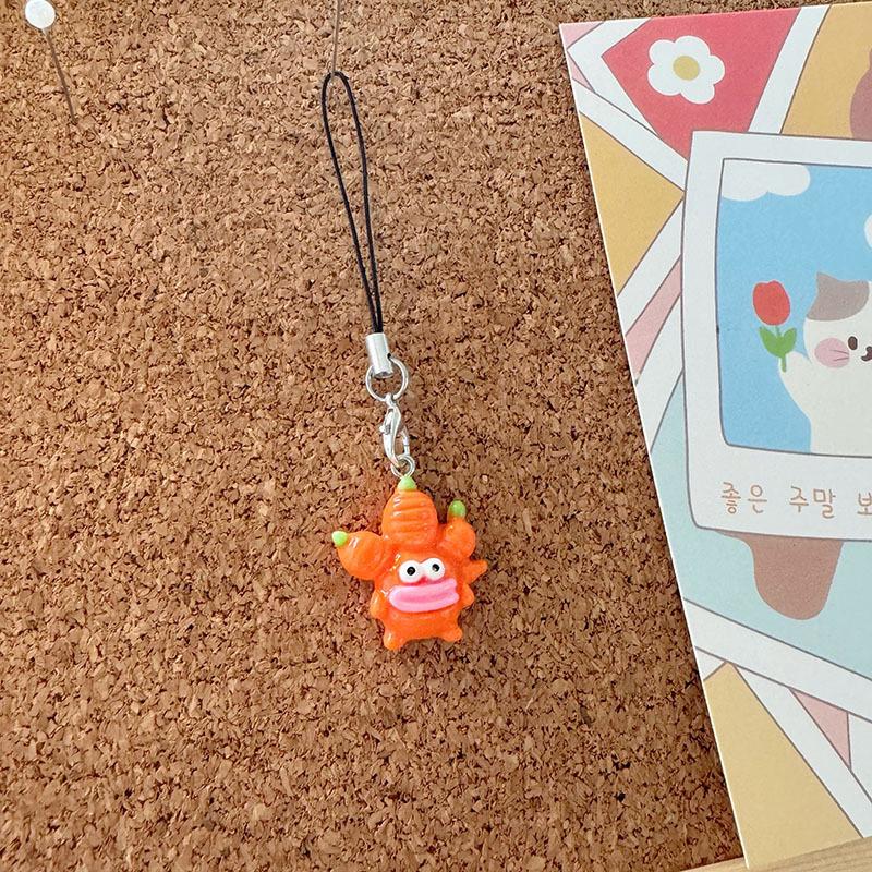 Милый креативный большой рот овощи мобильный телефон шнурок забавный рюкзак украшения аксессуары мобильный телефон ремешок подарки