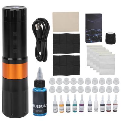 Беспроводной набор для татуировки с мотором Blue Soap Microblading Pigment Tattoo Pen Kit 90 мл