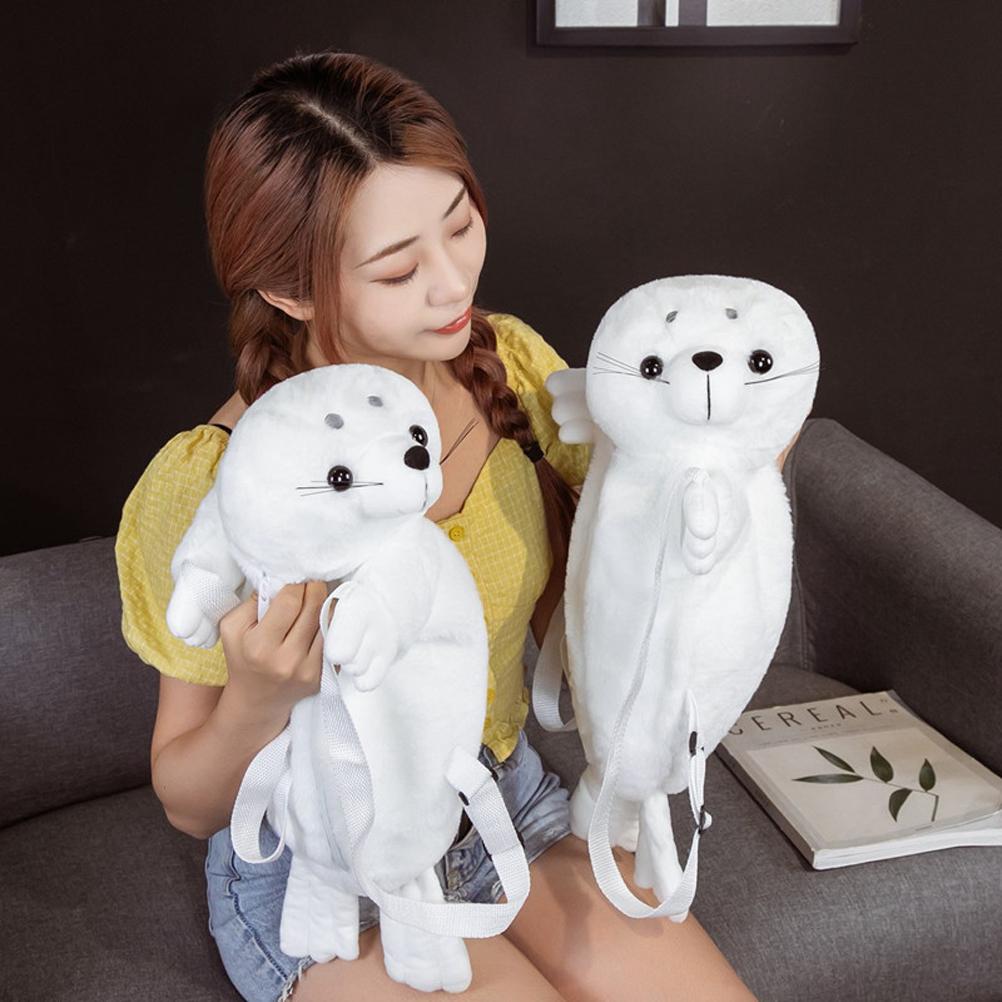 Plush Backpack Cute Fuzzy Plush Doll Stuffed Animal Backpack Bags for Kids Girls Women