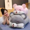 Cute Plush Cartoon Pig And Hamster Bed Pillow And Blanket For Relaxing Comfort