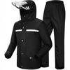 Men's Stormproof Split Raincoat and Pants Set for Electric Motorcycle Riding