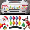 Christmas Decorations Car Magnetic Reflective Sticker Refrigerator Magnets Light Bulb Decal New Year 2025 Xmas Home Decor Gifts