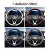 AABHG1 Suitable for Chevrolet Carbon Fiber Texture Steering Wheel Cover with Segmented Quick-Release Design, Durable, for Silverado, Equinox, Trax
