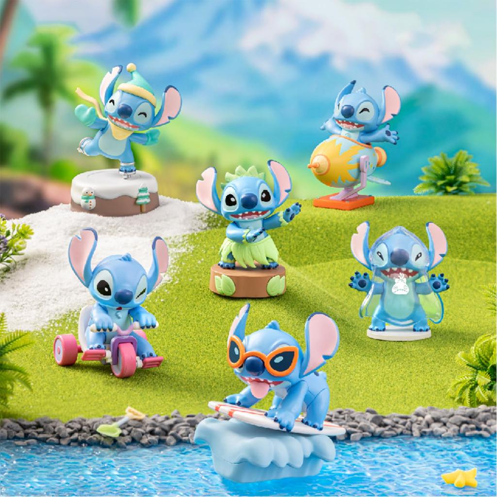 TOP TOY Disney Stitch Moedoraku Series Box 6 Gachapon Blind Box Figure Soft Vinyl PVC Premium Toy Birthday Present Stitch Christmas Gift [Assorted