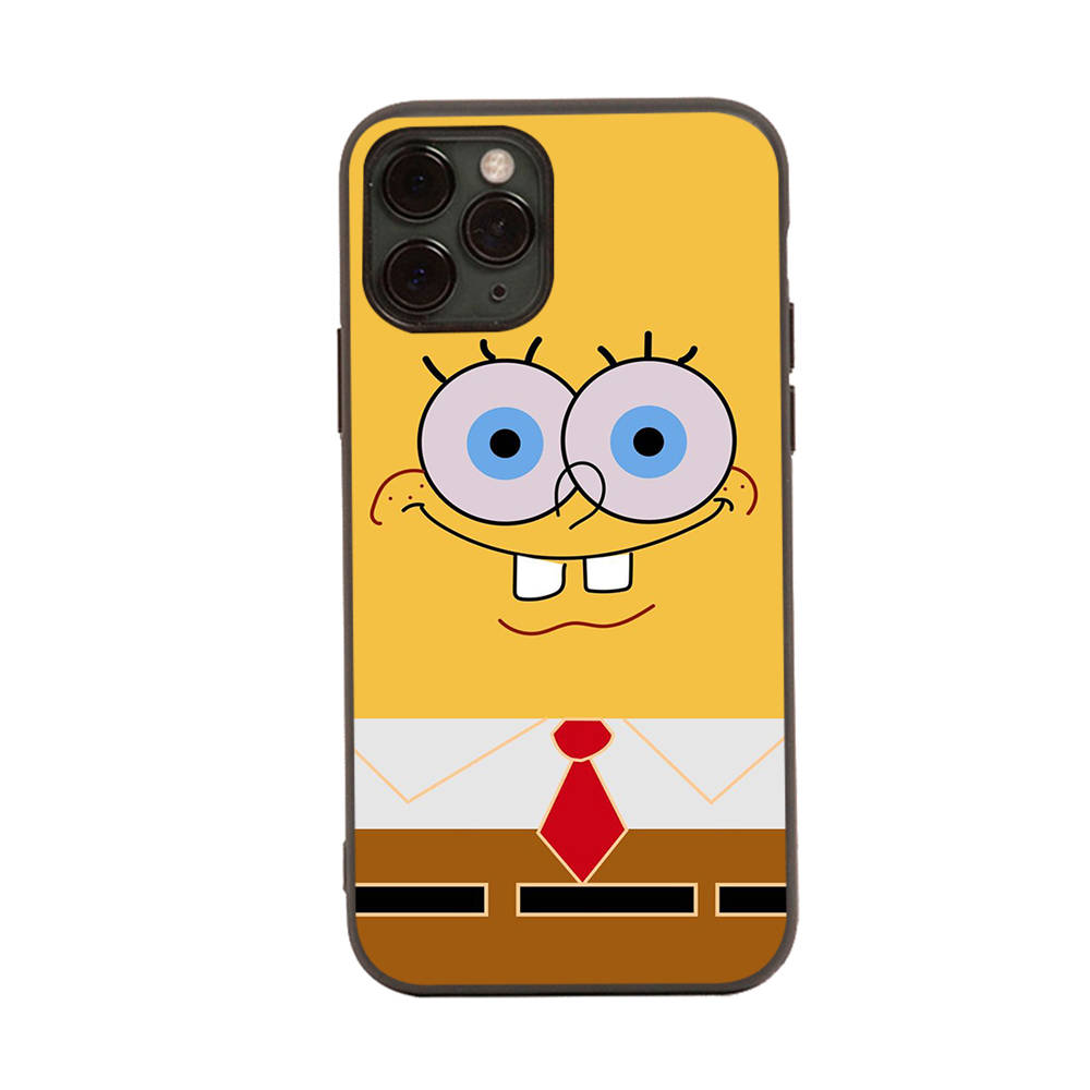 Case for Xiaomi Poco X6 X4 M5 M6 F5 F6 C65 C55 C50 C51 C40 Redmi Note 7 8 14C A3X 13C 12C 11 10A 9C Pro Black Sofe Cover SI44 SpongeBob Cartoon