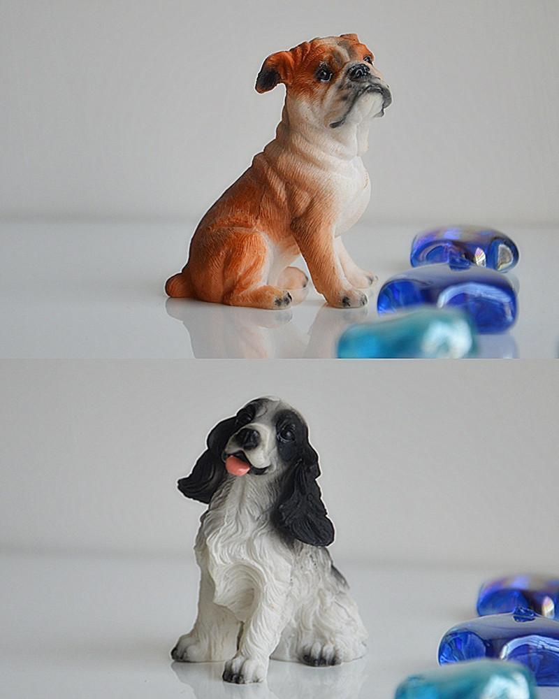 12 Pcs Miniature Dog Puppy Resin Craftwork Decorations Dollhouse Decoration Pet Decorations