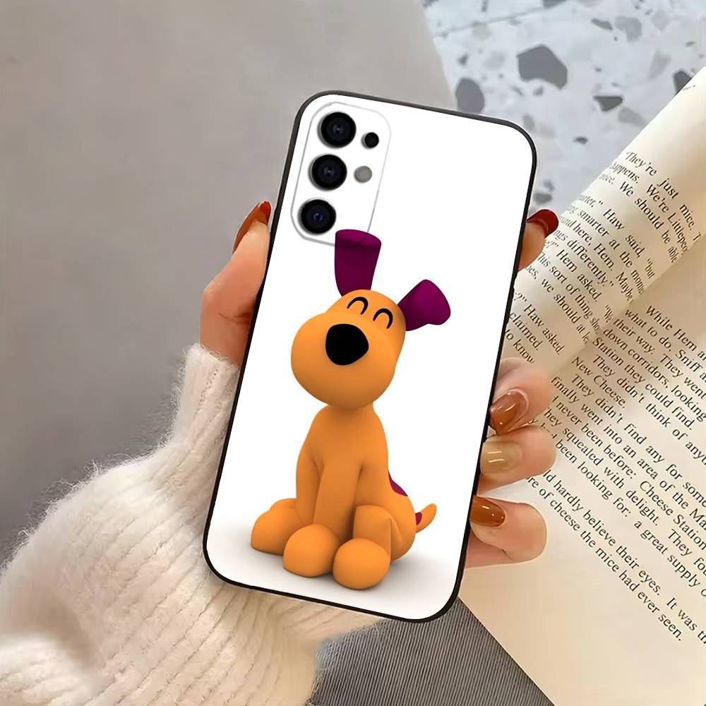 Exploration journey P-Pocoyo-es Phone Case Black Silicone Soft For Samsung S25,S24,S21,S22,S23,S30,Ultra,S20,Plus,Fe,Lite