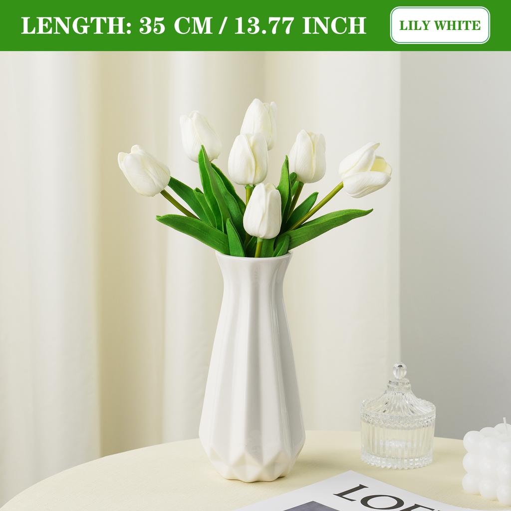 3 шт. Искусственный букет тюльпанов Реалистичные цветы на длинном стебле для свадебного декора сада Домашняя ваза Центральный элемент Подарок на День матери