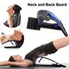 Back Stretcher Multi-Level Adjustable Back Cracker Board Lower Upper Lumbar Spine Support Pillow Waist Stretching Massage Device