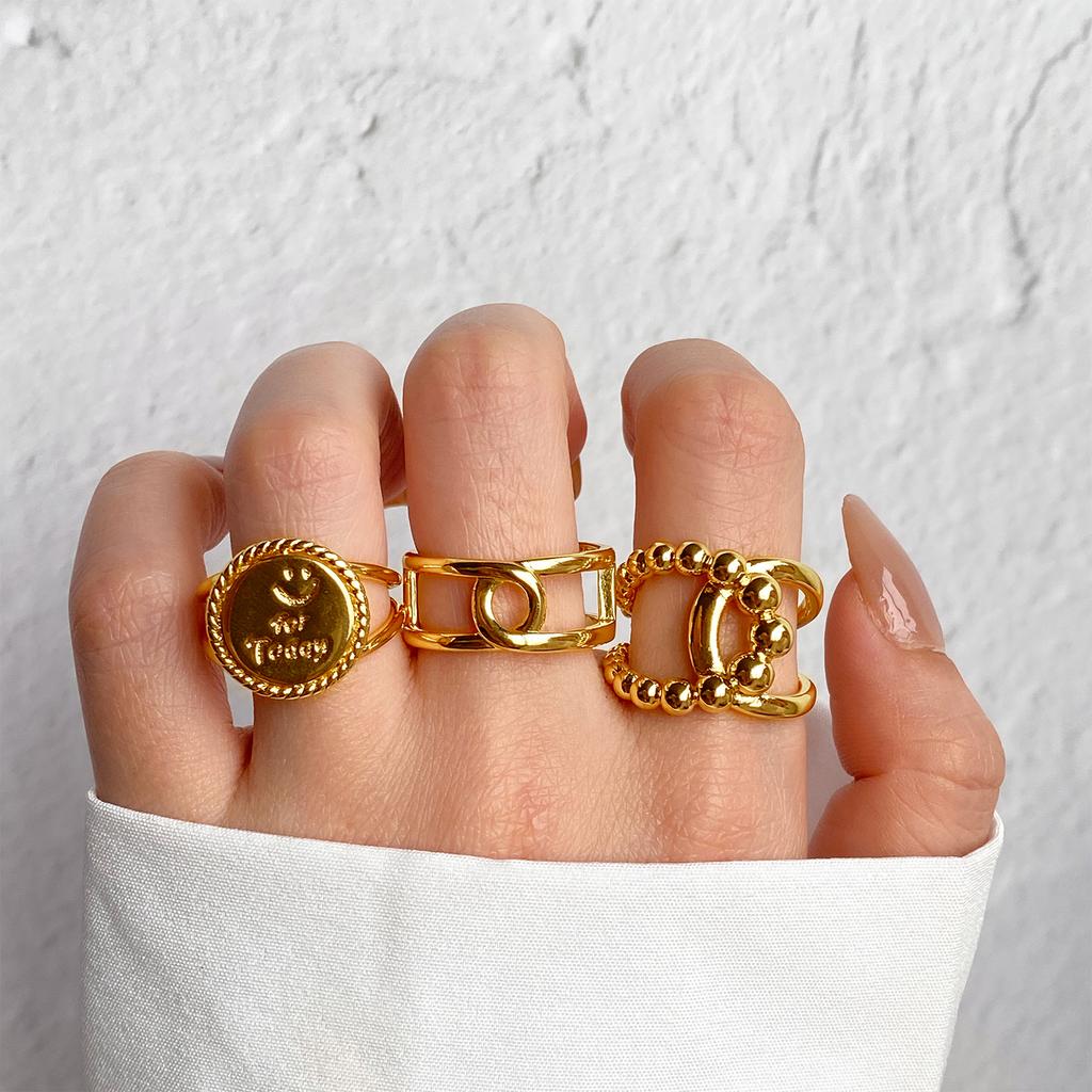 Модное кольцо в стиле ретро, открытое кольцо в стиле панк, трендовое бамбуковое кольцо с крестом, простое кольцо для пары, ювелирные изделия