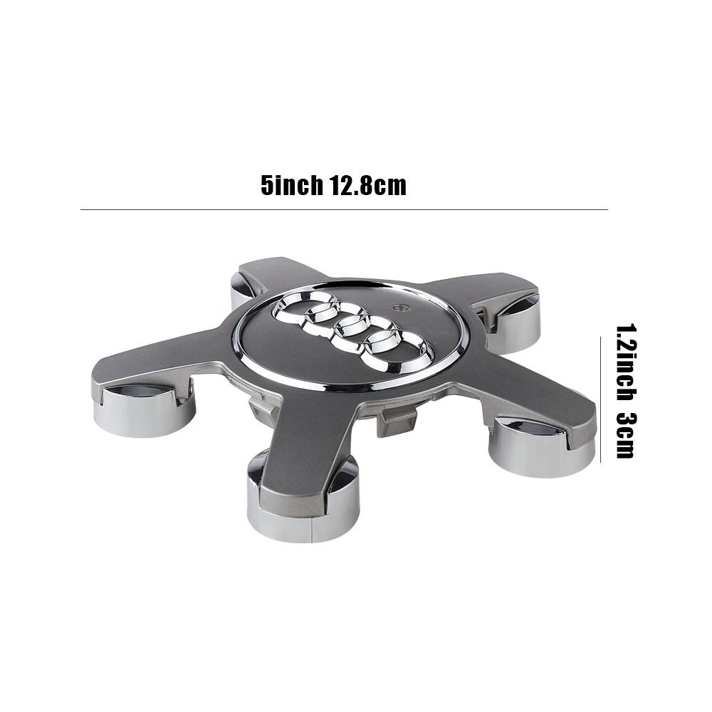 2026 Hot 4PCS Car Five Claws Wheel Center Cap Hub Covers Auto Emblem Decoration Accessories for z1 A3 A4L A5 A6L A7 Q5 New A8L TT R8 S61z