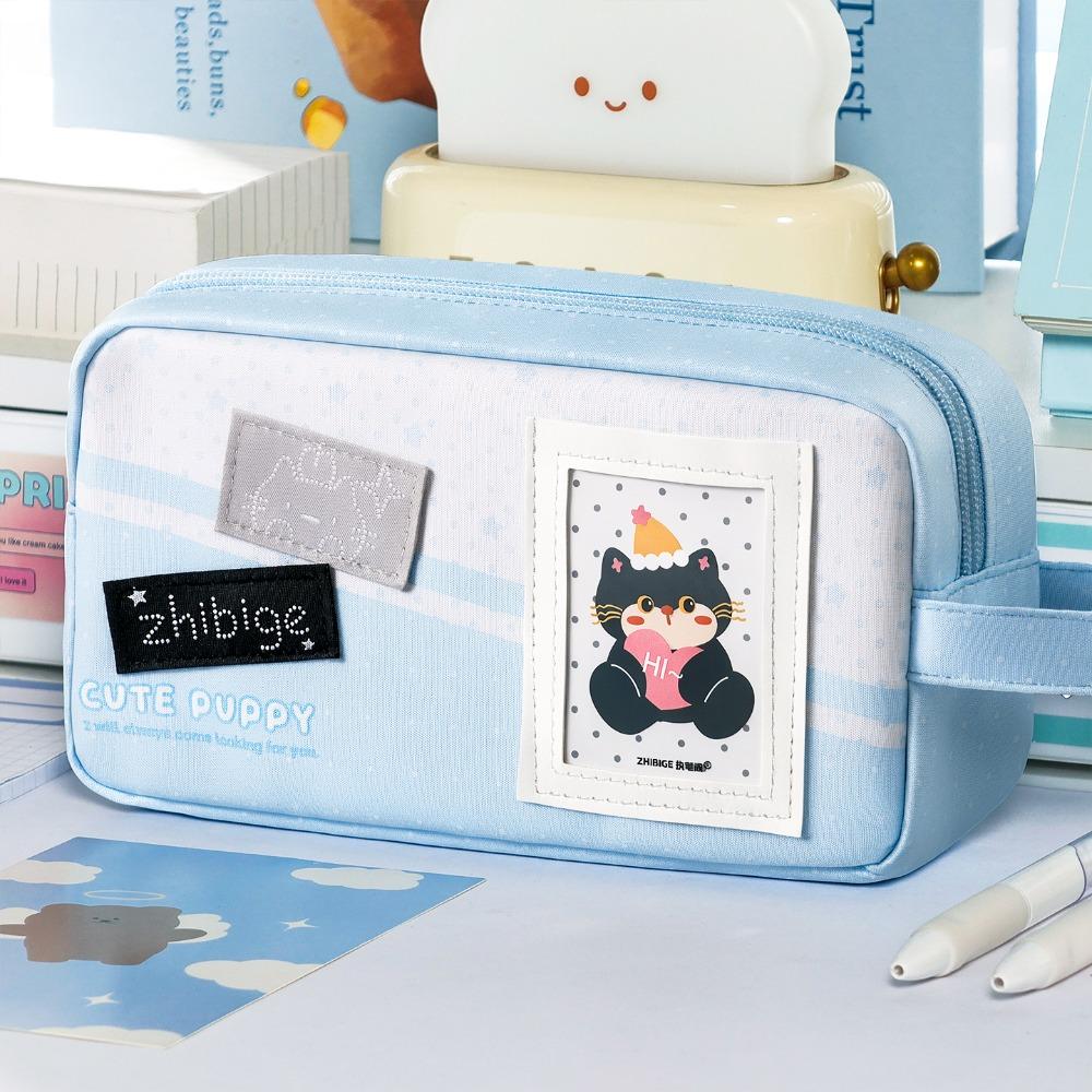Handheld Pen Bag Large Capacity Pencil Pouch Portable Stationery Organizer  Gift