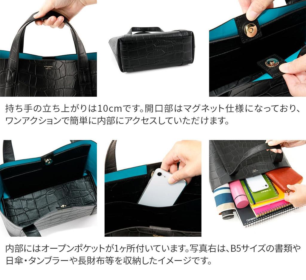 Pelle Morbida Tote Bag, Navy, PM-TE007SLELE-NV