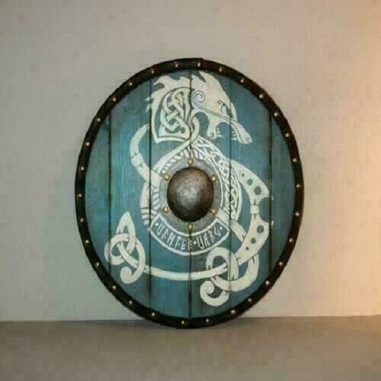 60,96 см Viking Round Templar LARP Warrior Shield Blue