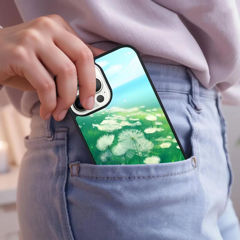 Чехол для телефона с одуванчиками для iPhone 17 Air 15 16e 14 13 Pro Max Coque 12 11 Pro Max PLUS