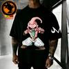 Футболка с ретро-принтом Dragon Ball Majin Buu, футболка с коротким рукавом, мужская и женская футболка, спортивная футболка для фитнеса
