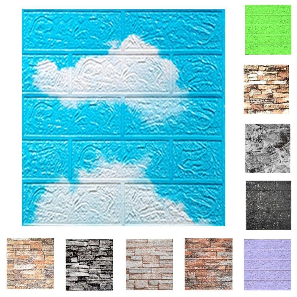 DIY Self-adhesive Wallpaper Panel Waterproof Background Wallpaper Decorative Stickers Bathroom