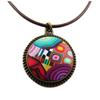 [R1341] - Artisanal Necklace 'Columbine & Harlequin' Multicolored Gold - 25 Mm