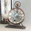 Старинные латунные трофейные настольные часы Механические винтажные настольные декоративные подарки