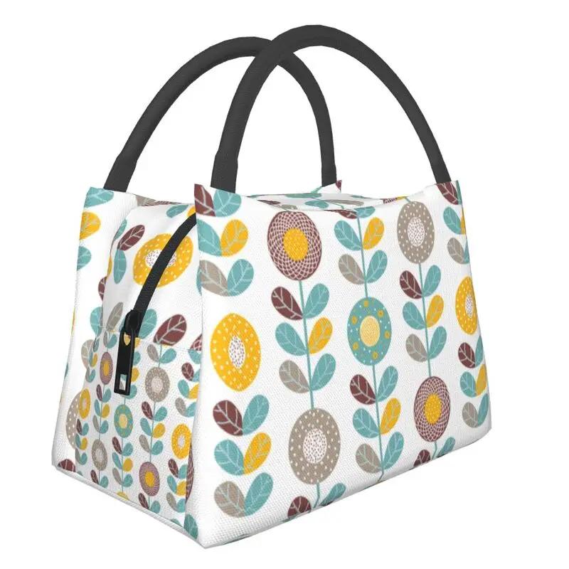 Orla Kiely Abstract Multi Stem Изолированная сумка для обеда Mid Century Scandinavian Geometric Cooler Thermal Food Lunch Box