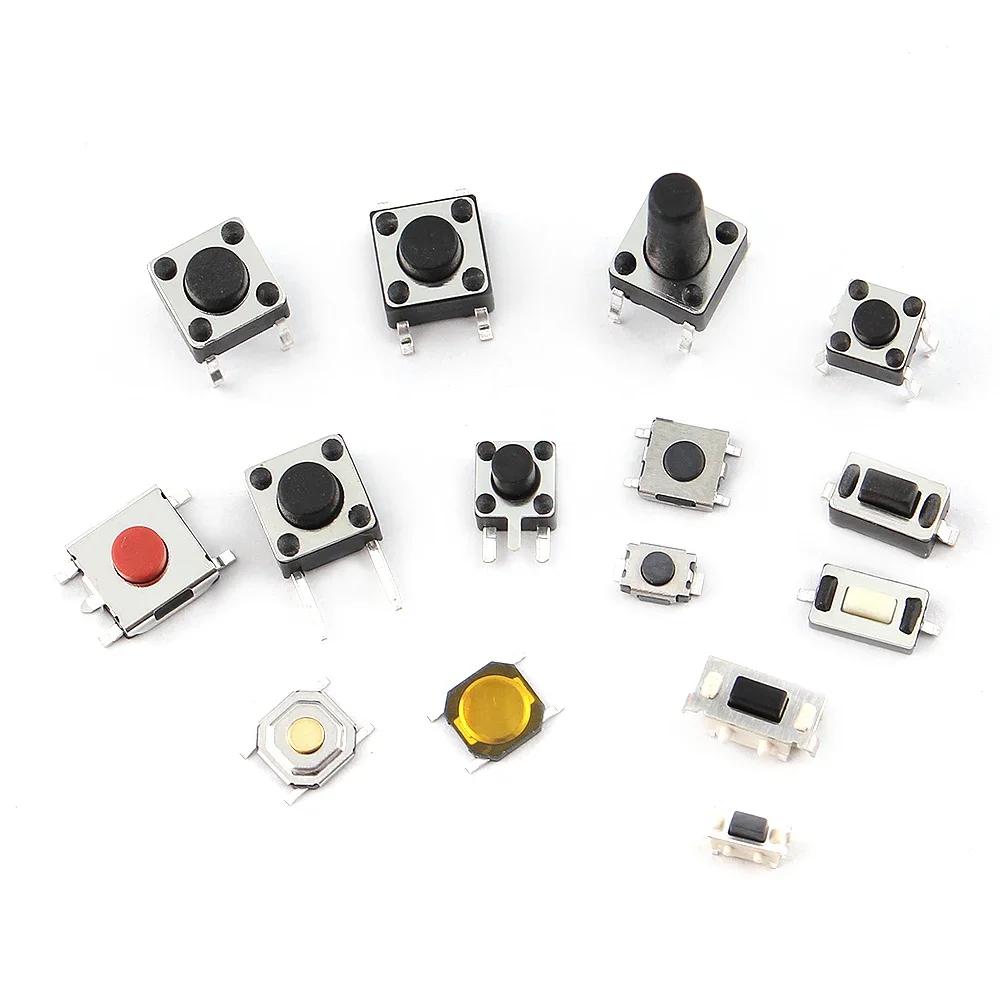125PCS Micro Switch Kit - 25 Varieties of Push Buttons, Tactile Switches for DIY, Home, and Toys (DIP & SMD)