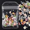 Mixed Colors Acrylic Flowers With Beads Nail Art Decoration Jewelry Making DIY Resin Silicone Mold Filler ZH