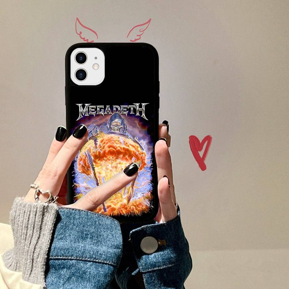 M-Megadeth Logo PC+TPU Phone Case For IPhone 17 16 15 14 PRO MAX 11 12 13 PLUS MINI Cover