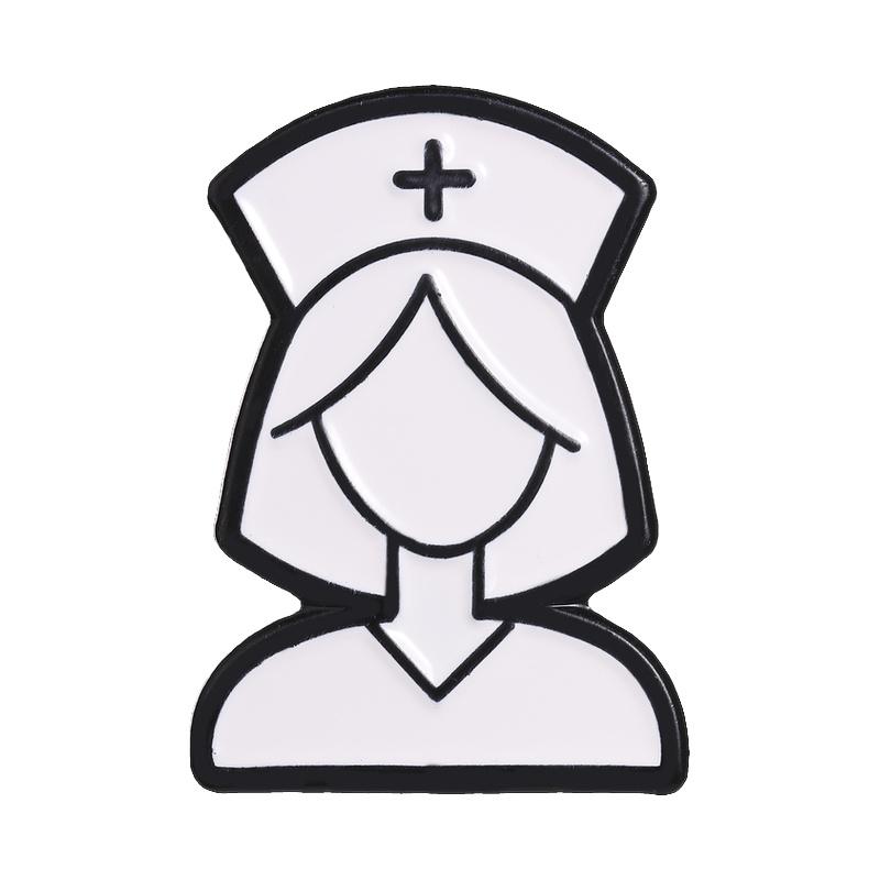 Registered Nurse Enamel Pins Simple RN Brooches Lapel Badge Medical Healthcare Jewelry Accessory Gifts For Students
